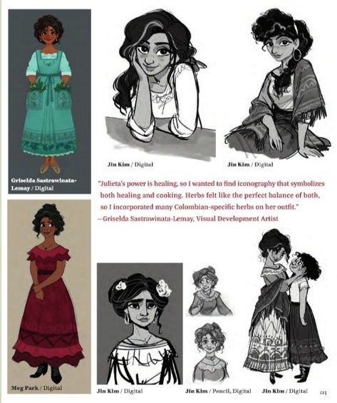 Disney Art Concept, Encanto Character Design, Encanto Concept, Julieta Madrigal, Encanto Oc, Encanto Fanart, Animation Clips, Concept Art Books, Disney Lines