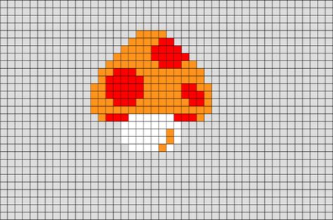 Mushroom Mario Pixel Art – Brik Book 12x12 Pixel Art, Pixel Art Small Cute, Mushroom Crochet Grid, Mushroom Perler Bead Patterns, Mario Mushroom Pixel Art, Small Pixel Art Ideas, Tiny Pixel Art, Pixel Art Mushroom, Perler Bead Patterns Mario Mushroom