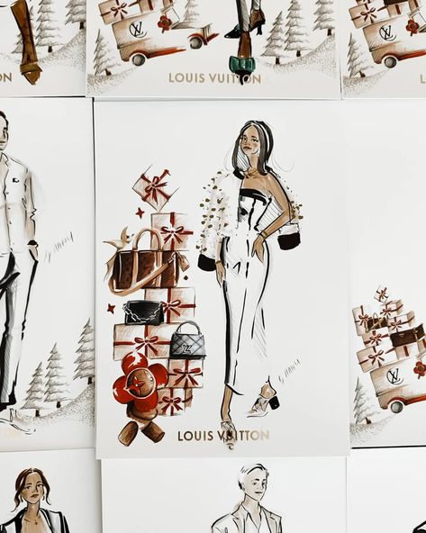 A highlight of this live event fashion illustrator life! @louisvuitton Also a totally unexpected, blessing of an opportunity - something I wouldn't have been able to orchestrate by my own doing. Proof that being diligent and persevering through the quiet and uncertain seasons prepares you for when these moments come to call. And so many gorgeous, all time favourite guest sketches as a bonus! All glory to God! #fashionillustration #eventillustration #livesketching #guestillustration #luxur... All Glory To God, Live Sketching, Silhouette Mode, Event Illustration, Event Fashion, Glory To God, Live Painting, Fashion Sketch, Fashion Illustrator