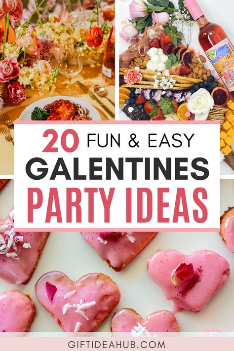 Planning the ultimate Galentine's celebration? Look no further! Discover a treasure trove of Galentines Food Ideas perfect for a cozy Girls' Night In. From tasty treats to share with your besties to fun and festive Galentine's Activity Ideas, we've got you covered. Dive into our collection of Galentines Party Food Ideas that'll make your gathering unforgettable. Whether you're hosting a Galentine's Party or a laid-back Girls Night, these Galentines Day Ideas are sure to inspire. Galentines Party Ideas Girls Day, Galintines Girls Night Food, Valentine Girls Night, Galentines Luncheon, Galentines Ideas Girls Night, Ladies Get Together Ideas, Galentine Party Activities, Galentines Party Food Ideas Dinner, Girls Night Party Ideas