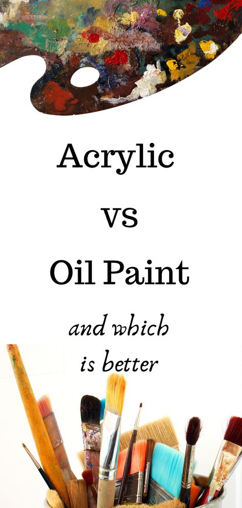 Acrylic And Oil Painting, Difference Between Oil And Acrylic Paint, Oil Painting For Beginners Ideas, Oil Vs Acrylic, Oil Vs Acrylic Painting, Painting For Beginners Acrylic, Beginners Acrylic Painting, Paint Pictures, Simple Oil Painting