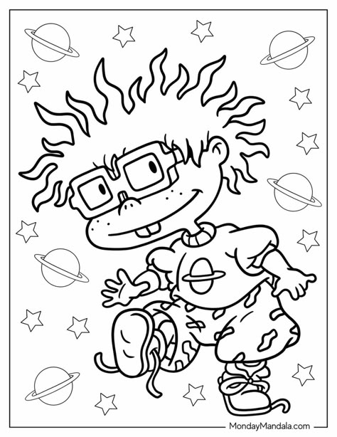 Coloring Book Art Aesthetic, Coloring Book Pages Aesthetic, Cartoon Character Coloring Pages, Rugrats Coloring Pages, Cartoon Characters Coloring Pages, Colouring Pages For Adults, Coloring Pages Aesthetic, Rugrats Cartoon, Best Coloring Pages