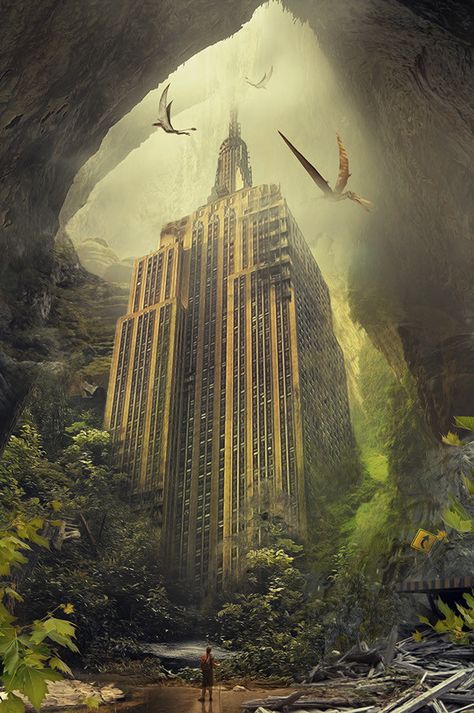 Illustration & Painting / Empire State Matte Painting on Behance