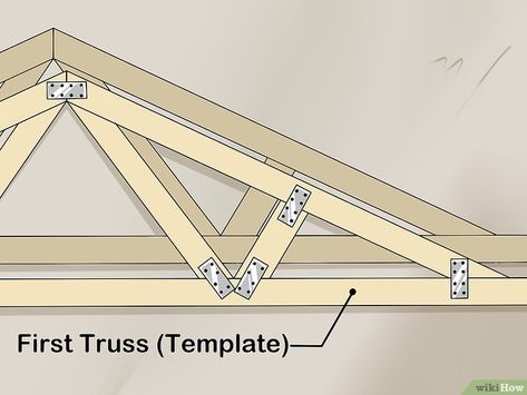 How To Build Trusses, Roof Truss Design How To Build, Building Trusses, Diy Truss, King Post Truss, Porch Roof Design, Timber Frame Kits, Library House, Timber Frame Cabin