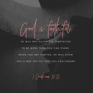 1 Corinthians 10:13 There hath no temptation taken you but such as is common to man: but God is faithful, who will not suffer you to be tempted above that ye are able; but will with the temptation also make a way to esca | King James Version (KJV) | Download The Bible App Now God Is Faithful, New American Standard Bible, Ayat Alkitab, But God, Daily Bible Verse, Daily Bible, Verse Of The Day, Verse Quotes, Bible Inspiration