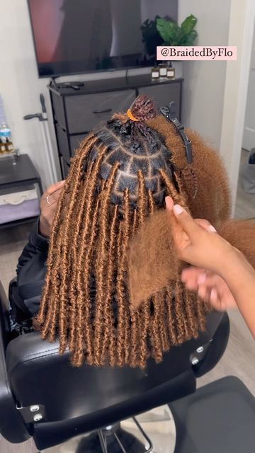 Brooklyn, NY Hairstylist on Instagram: "Watch Me Work ! 🤩 The difference between an amateur and a professional all comes down to your mindset 🙇🏾‍♀️💭 Practice Makes Progress ! Our best is yet to come 🙌🏾 This style is: - Lightweight 🪶 - Tensionfree 😌 - Versatile 😍 Book your appointment and watch me dispel the fears behind getting locs 😉 Style: Faux Distressed Locs Size: Small/Medium (Long Bob Length) Time: 4hrs Longevity: 6-8+ weeks with proper care January Bookings Are Available ! • • • Mid Length Faux Locs Black Women, Bob Distressed Locs, Faux Locs Medium Size Parts, How To Style Distressed Locs, Medium Faux Locs Parting, Faux Locs Medium Size, Distressed Faux Locs Medium Length, Faux Loc Bob Style, Small Distressed Locs