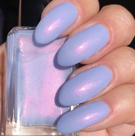 Iridescent Lavender Nails, Pale Pink Iridescent Nails, Iridescent Top Coat Nails, Iridescent Nude Nail Polish, Light Purple Shimmer Nails, Periwinkle Nails, Dip Nail Colors, Magic Nails, Sns Nails