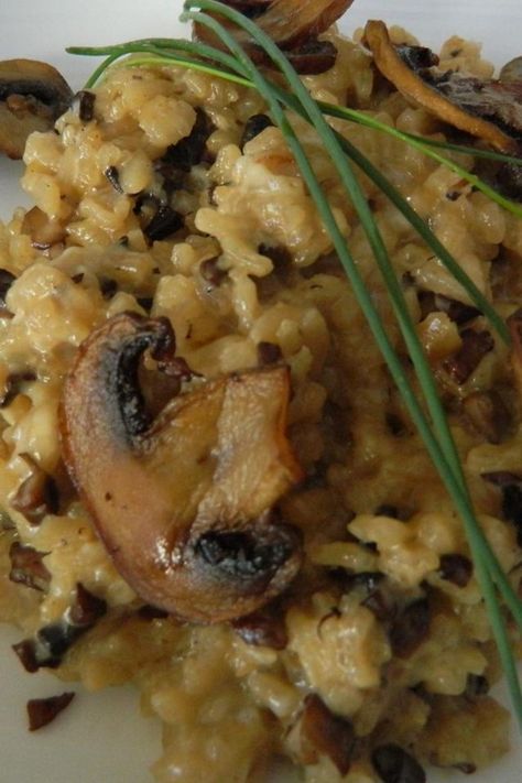 Chef John's Baked Mushroom Risotto | "Excellent! Very creamy and the rice was cooked to perfection." #allrecipes #sidedishrecipes #sides #dinnersidedish #sidedishes Baked Mushroom Risotto, Cajun Seafood Pasta, Grilled Baby Back Ribs, Chef John Recipes, Mushroom Risotto Recipes, Cajun Seafood, Baked Mushrooms, Seafood Pasta Recipes, Fresh Tuna