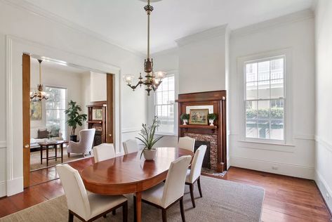 Craftsman Cottage, Side Porch, Pine Floors, Greek Revival, Luxury Condo, Wide Plank, Pocket Doors, Ceiling Windows, Bedroom Suite