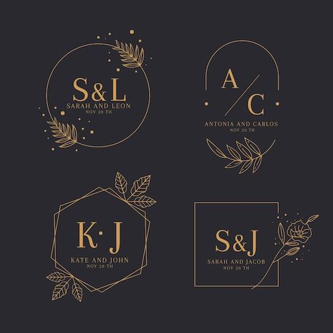 Couple Logo, Logo Design Wedding, Couple Monogram, Luxe Logo, Flower Initial, Cookie Board, Special Logo, Logo Flower, Dream Ideas