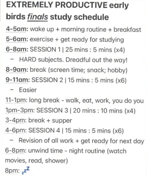 Early Bird Study Routine, Study Schedule For Early Birds, Early Bird Study Schedule, All Day Study Schedule, Toxic Motivation, Islamic Dp Quotes, Studying Tips, School Advice, School Study Ideas