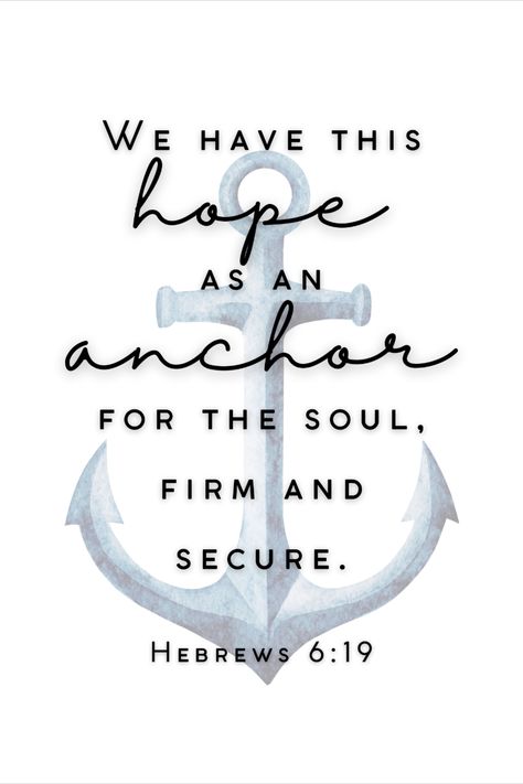 Hebrews 6:19, We have this hope as an anchor for the soul, Bible Wall Art, Printable, Scripture, Ocean Scene, Bible Verse Art, Bible Print, Digital Download, Download-Print-Frame Hebrews Anchor Verse, Anchor Scripture Quotes, Hope Is An Anchor For The Soul, We Have This Hope As An Anchor, Hebrews 6:19, Ocean Bible Verses, Confirmation Verses, Anchor Bible Verses, Scripture Promises