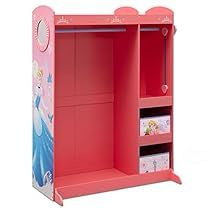 Toddler Princess Room, Cinderella Nursery, Closet With Mirror, Costume Storage, Princess Kids Room, Princess Furniture, Mirror Shelves, Dress Up Stations, Disney Princess Room