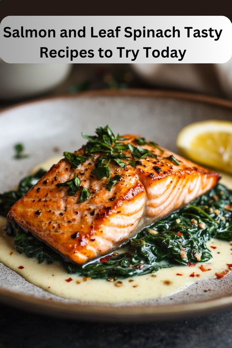 Salmon and leaf spinach are a match made in culinary heaven. Nutritionally, they form a powerhouse duo—salmon provides heart-healthy omega-3 fatty acids and high-quality protein, while spinach is rich in vitamins, iron, and antioxidants.
#salmonandleafspinach
#salmonandleaf
#spinach
#salmon
#salmonrecipe High Antioxidant Recipes, Salmon And Spinach Recipes, Salmon Spinach Recipes, Christmas Salmon, Salmon With Cream Sauce, Spinach Salmon, Sinigang Recipe, Creamy Spinach Sauce, Salmon Bites Recipe