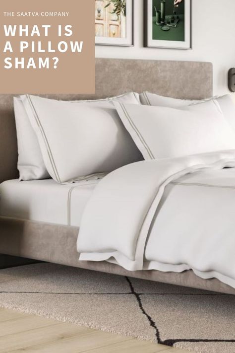 Among the dizzying variety of terms related to bedding, you might have encountered the term “pillow sham.” ﻿Simply put, a pillow sham is a type of pillow cover used to turn ordinary sleeping pillows into decorative pillows. Pillow Shams With Buttons, How To Sew Pillow Shams, Pattern For King Size Pillow Sham, Pillow Sham Dimensions, Sleeping Pillows, Pillow Shames, King Size Pillows, Comfy Pillows, Sleep Pillow