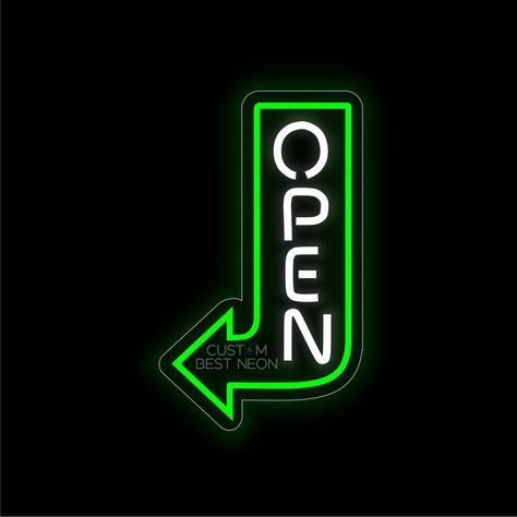 Open For Business Sign, Led Open Sign, Restaurant Signage, Coffee Shop Signs, Neon Open Sign, Custom Bar Signs, Neon Bar Signs, Advertising Methods, Open Sign