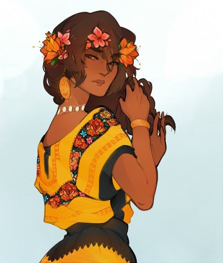 Hawaiian beauty A Drawing, Her Hair, Yellow, Flowers, Hair, Art