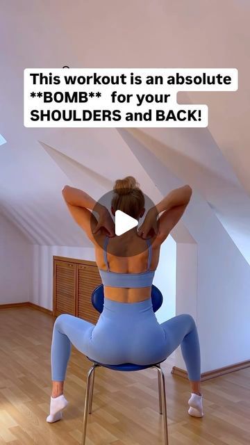 Alex Dalili on Instagram: "Sit back comfortably 🪑, turn up the sound 🎶 on your phone, and follow along with a killer workout that will make your arms, shoulders, and back “burn” with gratitude 🔥!  Do each exercise 10-15 times, regularly and slowly (the video is sped up for the reel format!  Repost @nata_bestyoga (thank you)   #workout #fitnessmotivation #exercise #shoulderworkout #backworkout #armworkout #homeworkout #fitlife #getfit #fitnessjourney #workoutmotivation #gymtime #fitnessgoals #personaltrainer #fitnessaddict #trainhard #workoutchallenge #fitnessreels #workoutplan #healthybody #fitnesstraining #wellnessjourney #workouttips #fitnessuk #fitnessusa #losangelesfitness #canadafitness #northamericafitness" Shoulders Exercises Women, Back Exercises Women, Slim Back Workout, Back Fat Exercises At Home, Back Fat Exercises, Full Back Workout, Back And Shoulder Workout, Workout Book, Back Workout Women