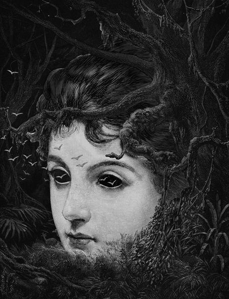 Dan Hillier, “Forest” Art Sinistre, Dan Hillier, Inspiring Artists, Visual Elements, Art Noir, The Other Art Fair, Creepy Pasta, Cellar Door, Art Et Illustration