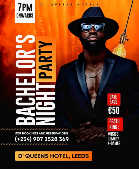 Bachelor night party is a well know party guys throw before weddings. #flyer #flyerdesign #bachelor #party #partyflyers #pins #viral #important #inspire Bachelor Night, Flyer Design Layout, Yacht Party, Party Poster, Night Party, Creative Ads, Party Flyer, Bachelor Party, A Well