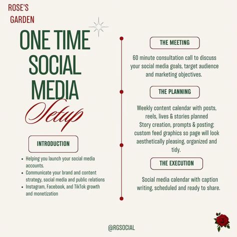 After I received my second certificate in digital marketing, I was hired by my program coordinator as a social media manager. In just three weeks, I created six, thirty-day content calendars with captions and custom graphics for each brand and a curated feed. Fast forward to today, I am no longer working with my program coordinator, but I’ve realized how many small businesses need help setting up their social media accounts. Are you a small business struggling to get your social media p... Program Coordinator, Story Planning, Social Media Calendar, Social Media Accounts, Content Calendars, Fast Forward, Custom Graphics, Target Audience, Life Stories