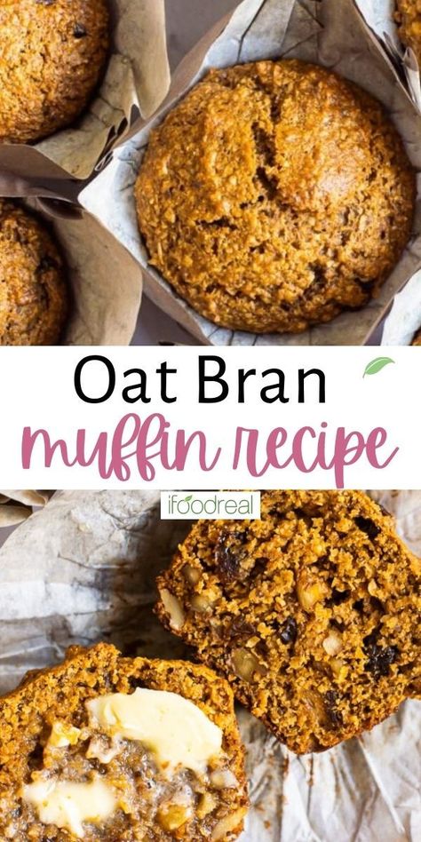 Oat Bran Muffin, Healthy Bran Muffin Recipe, Bran Bread Recipe, Banana Oat Bran Muffins, Oat Bran Muffin Recipe, Wheat Bran Muffins, Oat Bran Recipes, Bran Muffin Recipe, Oat Flour Muffins