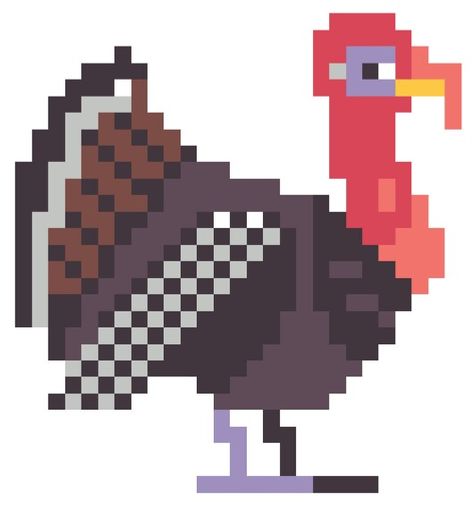 Turkey Turkey Pixel Art, Turkey Ideas, Bead Templates, Perler Bead Templates, Socks Pattern, Perler Bead Patterns, Thanksgiving Turkey, Perler Bead, Bead Patterns