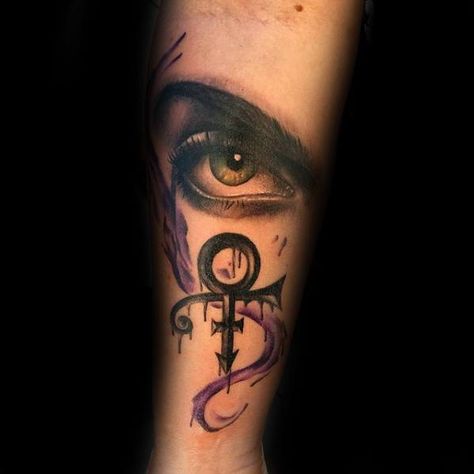 Prince Symbol Tattoo, Prince Inspired Tattoo, Prince Tattoo Ideas, Prince Symbol Tattoo Ideas, Prince Makeup Purple Rain, Prince Love Symbol, Symbol Tattoo Ideas, Prince Tattoo Purple, Prince Tattoo