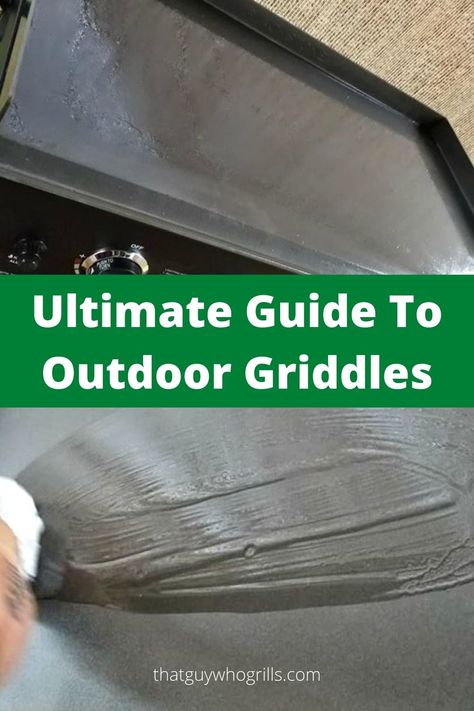 Ultimate Guide To Outdoor Griddles is the perfect way to get started with an outdoor griddle. Easy to care for and amazing food to eat as well. Breakfast and dinner recipes are both great to make this way. Camp Chef, Blackstone, Pitboss, and are some of the best name brands for outdoor griddles. Griddle Temperature Guide, Camping Griddle, Outdoor Griddle, Blackstone Recipes, Griddle Recipes, Griddle Cooking, Food To Eat, Camp Chef, Blackstone Griddle