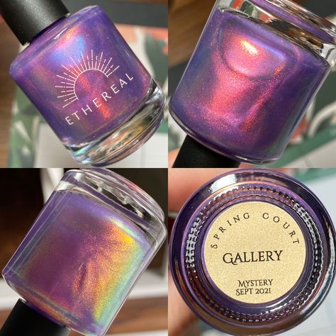 Holographic Nail Designs, Nail Paint Shades, Purple Holographic, Pretty Nail Polish, Tie Dye Nails, Funky Nails, Nail Polishes, Gorgeous Nails, Nail Polish Colors