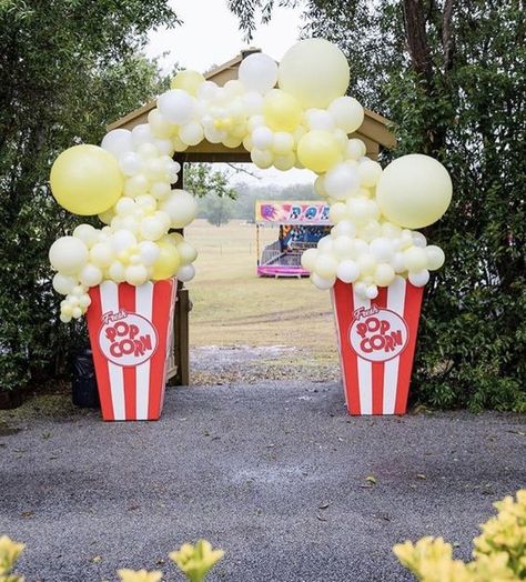 Office Carnival Decorations, Float Ideas For Parade Creative, Carnival Theme Parade Float, Carnival Theme Party Adults, Circus Cage Wagon Diy, Drive In Movie Theme Party, Modern Carnival Party, Fun Fair Themed Party, Outdoor Carnival Party