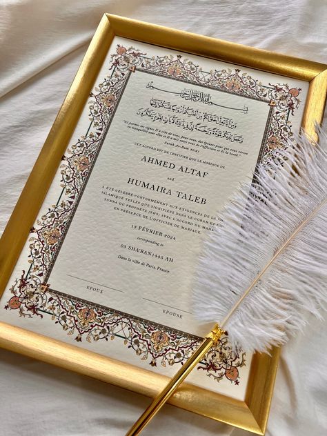 Nikkah Frame Template, Nikkah Decor Ideas, Nikkah Paper, Home Nikkah, Nikkah Certificate Template, Nikkah Frame, Nikkah Ideas, Nikkah Decor, Nikkah Nama