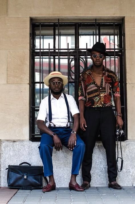 Self-Taught Fashion Guru Inspires Vintage Style in Namibia - My Modern Metropolis Issa Vibe, Tokyo Street Fashion, Style Indie, Boys Style, Hipster Style, Mens Fashion Smart, Hipster Mens Fashion, Hipster Outfits, Man Style