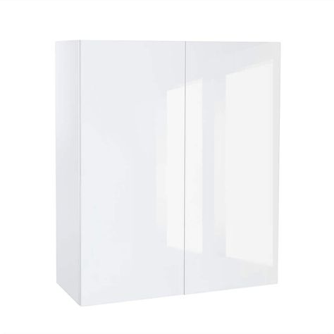 Cambridge Ready to Assemble Threespine 36 in. x 36 in. x 12 in. Stock Wall Cabinet in White Gloss SA-WU3636-WG Modern Corner Cabinet, Stock Kitchen Cabinets, Stock Cabinets, Laminate Doors, Laminate Colours, Plywood Cabinets, Wall Kitchen, Types Of Cabinets, White Laminate