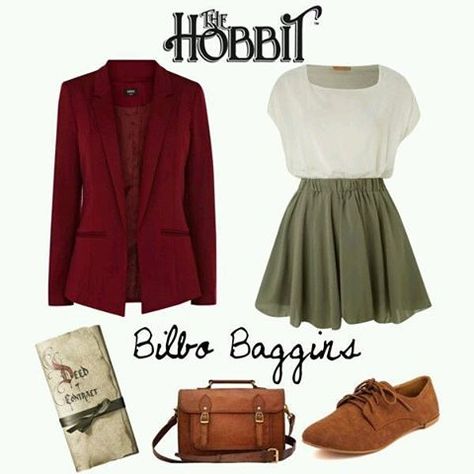 Hobbit Dress, Nerdy Outfits, Geeky Fashion, Everyday Cosplay, Nerd Fashion, Bilbo Baggins, Character Inspired Outfits, Fandom Fashion, Disney Inspired Outfits