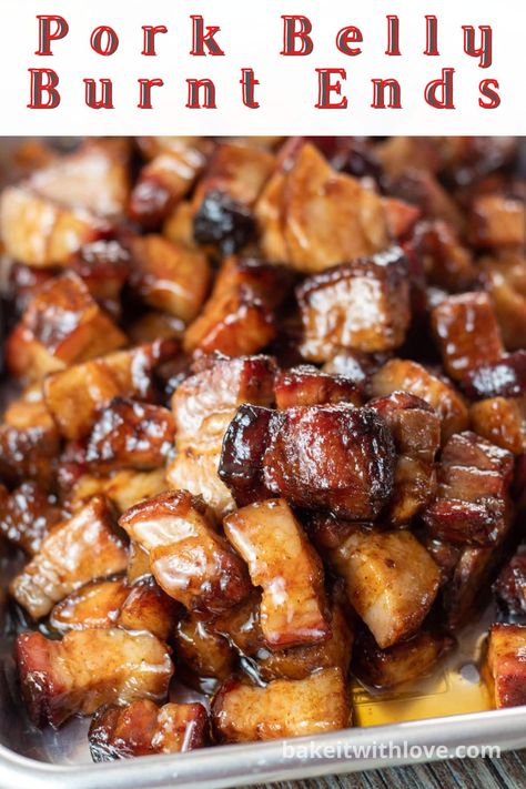 Smoked Pork Belly, Bacon Dessert Recipes, Pork Dry Rubs, Bacon Desserts, Meat Candy, Pork Belly Burnt Ends, Burnt Ends, Pork Rub, Sweet Pork