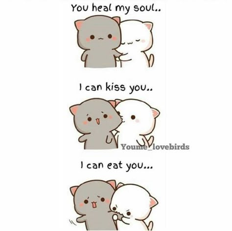 Cute Cat Couple Cartoon, Goodnight Baby, So Sleepy, Love Cartoon Couple, Chibi Cat, Cute Couple Comics, Love For Me, Cute Bear Drawings, Cat Doodle