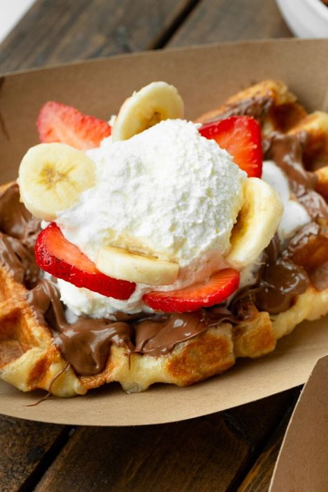 This Copycat Waffle Love Liege Waffle Recipe is the closest we've found to our favorite food truck waffles here in Utah using a Liege waffle. #wafflelove #wafflerecipe #leigewaffle #copycatrecipe Waffle Love Copycat Recipe, Waffle Love Recipe, Liege Waffle Recipe, Liege Waffles Recipe, Yeasted Waffles, Breakfast Cakes, Liege Waffle, Oh Sweet Basil, Waffle Bar