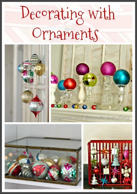 Decorating With Ornaments, Christmas House Decorations Indoor, Large Christmas Ornaments, Ornament Garland, Christmas Traditions Family, Christmas Balls Decorations, Christmas Light Bulbs, Ornament Display, Holiday Crafts For Kids