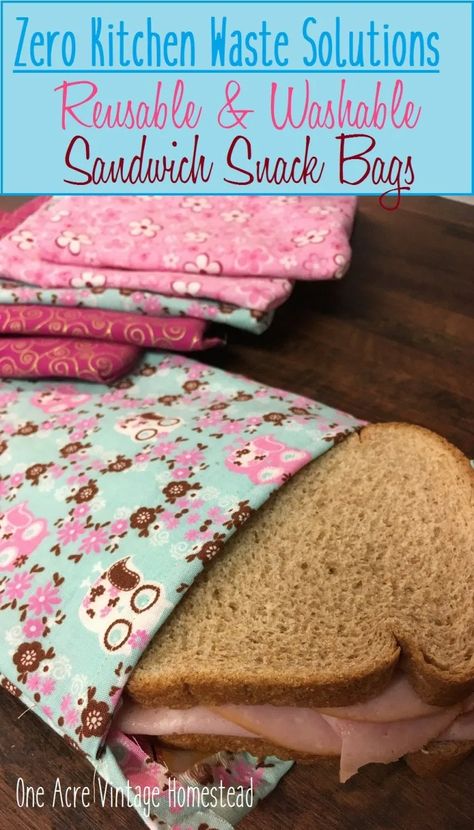 Plastik Recycling, Zero Waste Ideas, Waste Free Living, Reusable Sandwich Bags, Diy Snacks, Sandwich Bag, Upcycle Repurpose, Zero Waste Kitchen, Kitchen Waste