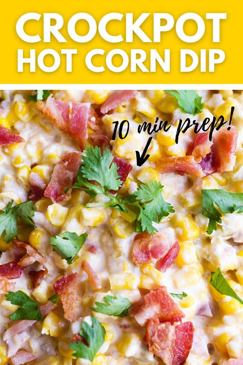 Hot Corn Dip Crockpot, Crock Pot Corn Dip, Dip Crockpot, Creamy Corn Dip, Crock Pot Corn, Dip With Cream Cheese, Hot Corn Dip, Best Dip Recipes, Crock Pot Dips