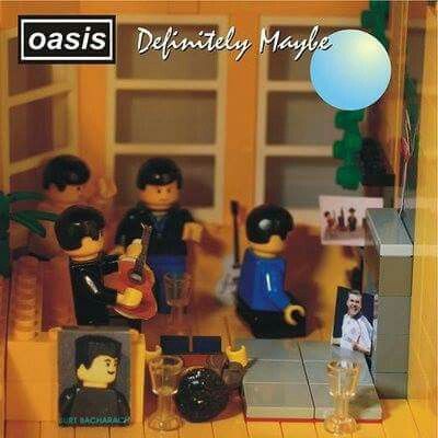 Oasis lego Oasis Album, Lego Poster, Definitely Maybe, Around The Fur, Oasis Band, Music Cover Photos, Album Art Design, Band Humor, Music Album Covers