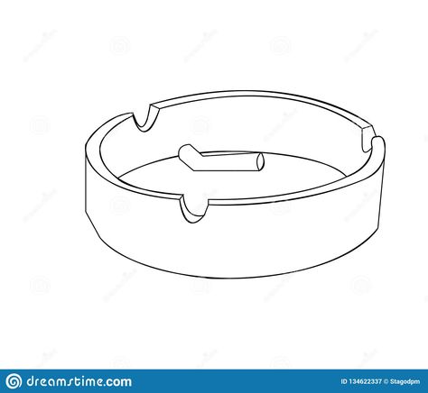 Ash Tray Drawing, Ashtray Illustration, Ashtray Drawing, Ashtray Tattoo, Vector Line Art, Line Art Illustration, Vector Line, Background Illustration, Media Post