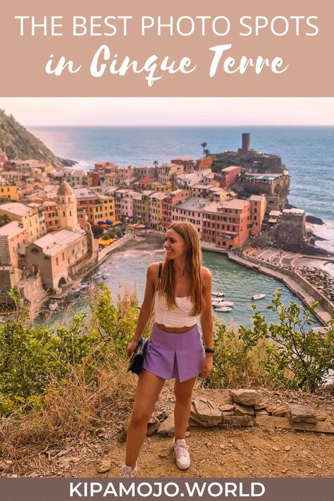 The colorful villages of Cinque Terre are an Instagram paradise. In this blog post, we're sharing the best photo spots in Riomaggiore, Manarola, Corniglia, Vernazza and Monterosso (Italy). Cinque Terre Photo Spots, Cinque Terre Instagram Spots, Cinque Terre Italy Photo Ideas, Cinque Terre Italy Photography, Monterosso Cinque Terre Italy, Corniglia Italy, Monterosso Italy, Spring Picture Ideas, Vernazza Cinque Terre Italy