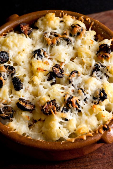 Cauliflower Gratin, Tomatoes Recipe, Sicilian Recipes, Black Olives, Nyt Cooking, Red Onions, Cauliflower Recipes, Black Olive, Vegetable Side Dishes