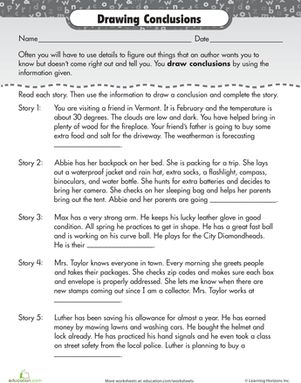 Reading for Comprehension: Drawing Conclusions Worksheet Drawing Conclusions Activity, Free Reading Comprehension Worksheets, Making Inferences, Reading Street, Third Grade Reading, Drawing Conclusions, 5th Grade Reading, 4th Grade Reading, Reading Comprehension Skills