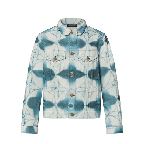 Monogram Shibori Printed Denim Jacket - Ready to Wear | LOUIS VUITTON Givenchy Jacket, Plain Jacket, Versace Jacket, Denim Street Style, Burberry T Shirt, Off White Jacket, Shibori Print, Versace T Shirt, Printed Denim Jacket