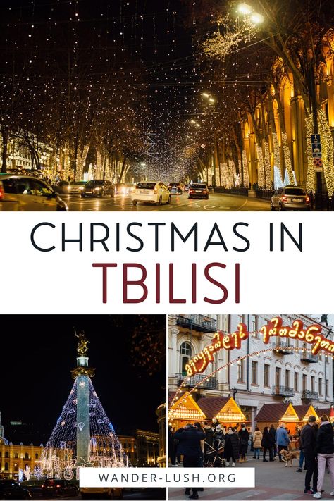 Complete guide to spending Christmas in Tbilisi, Georgia - including the best things to do for New Years Eve in Tbilisi. Christmas In Georgia, New Year Traditions, Georgia Christmas, Tbilisi City, Helen Georgia, Travel Christmas Gifts, Ringing In The New Year, New Years Traditions, Tree Light