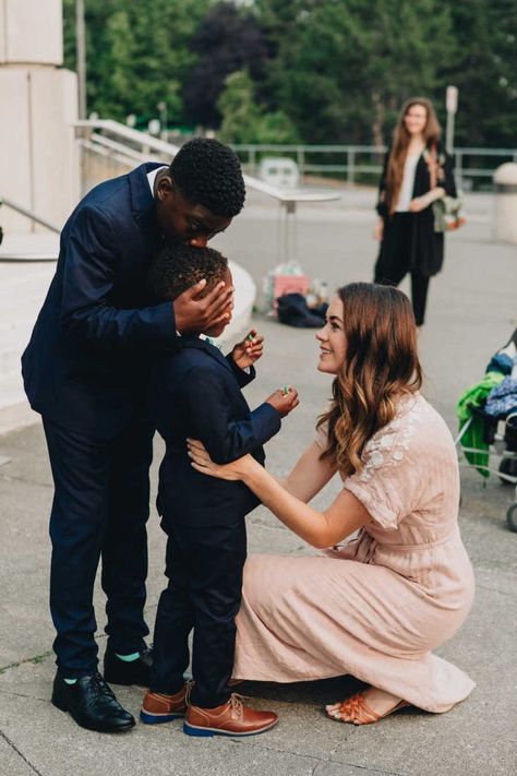 ‘After Michael came to us, we agreed to a sibling visit. The second he caught a glimpse of his brother from across the playground, he ran with all his might, and jumped into his arms.’ – Love What Matters Adopted Family Photos, Mixed Family Goals, Adopted Aesthetic, Adoption Family Photos, Adoption Aesthetic, Adoption Day Photos, Adoption Photo Shoot, Newborn Adoption, Adopted Family