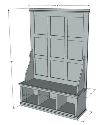 Diy Hall Tree, Farmhouse Hall Trees, Hall Tree Bench, Bookshelf Plans, Into The Wood, Diy Holz, Estantes Flotantes, Chair Sofa, Hall Tree